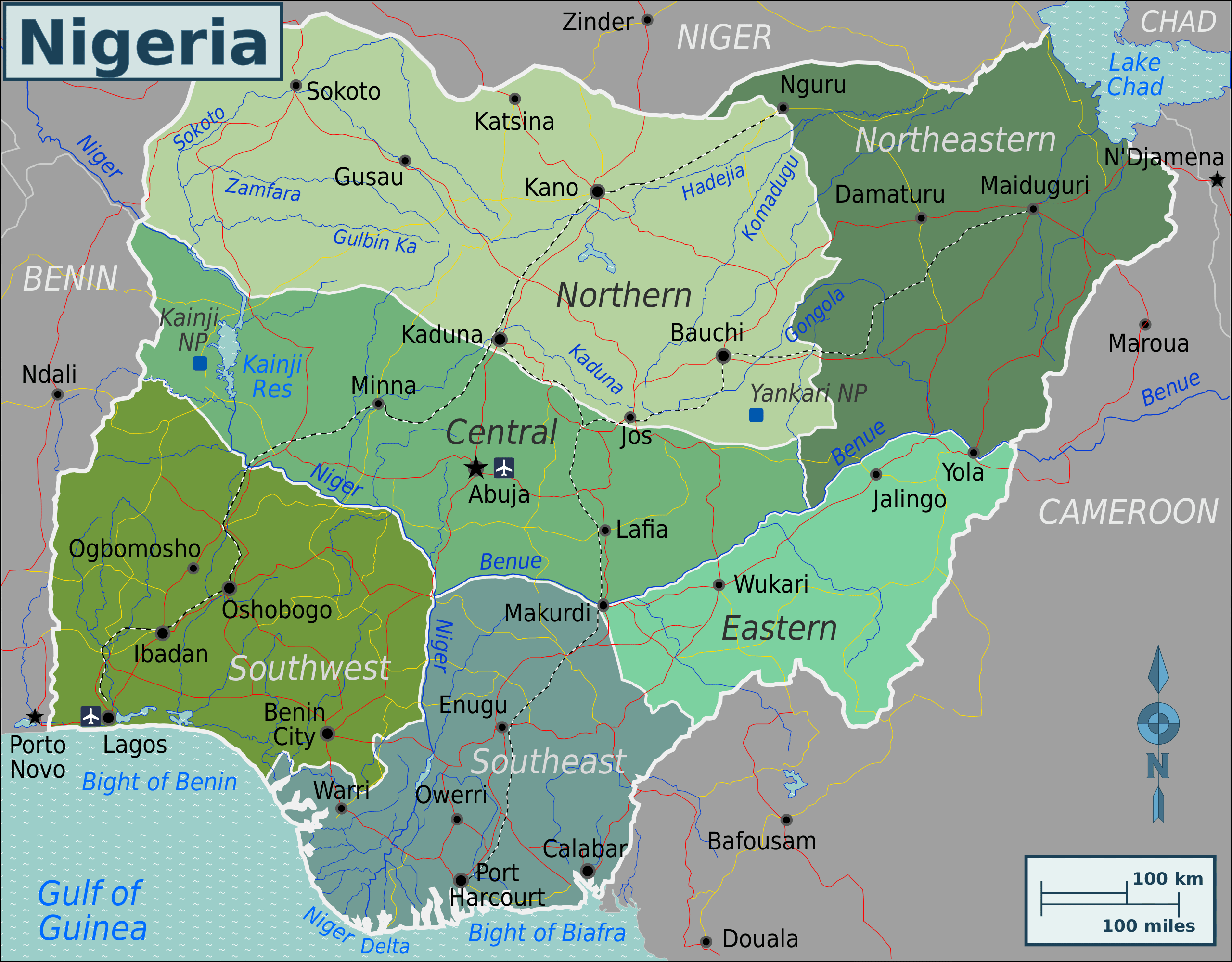 map of nigeria