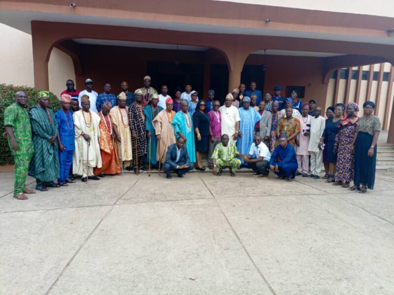 Officials of UNICEF, RUWASSA with traditional rulers after the workshop yesterday