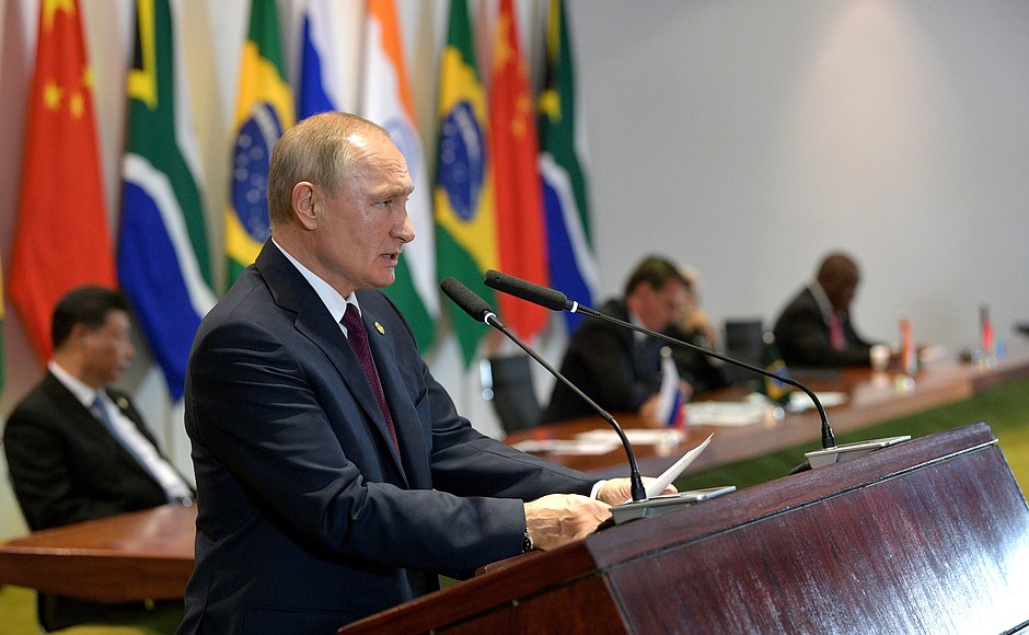 At a meeting with BRICS Business Council members and Bank's management, November 2019