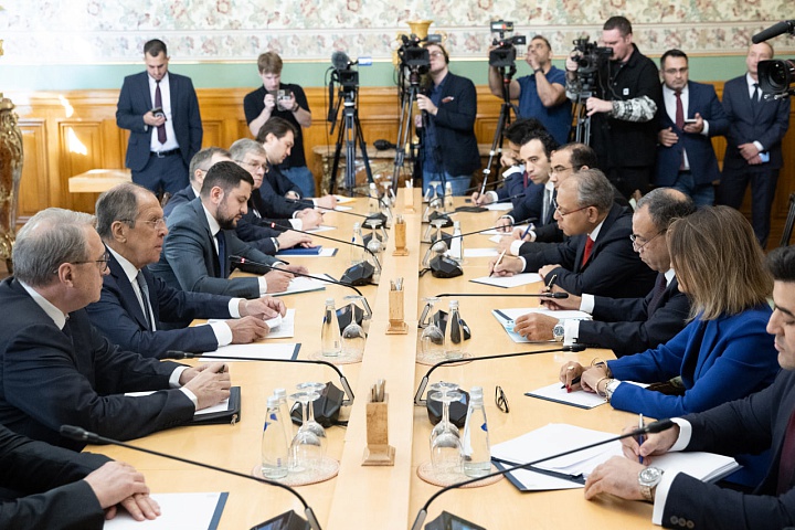 Foreign Minister Sergei Lavrov and Badr Abdelatty, Moscow, September 16, 2024