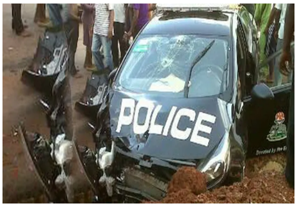 Police accidented car