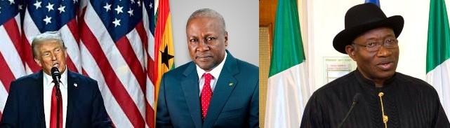 Trump, Mahama and Goodluck Jonathan