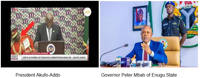 Nana Akufo-Addo and Peter Mbah of Enugu State
