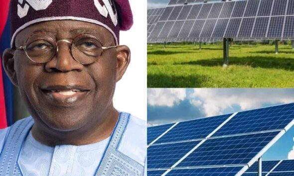 Tinubu and solar panels