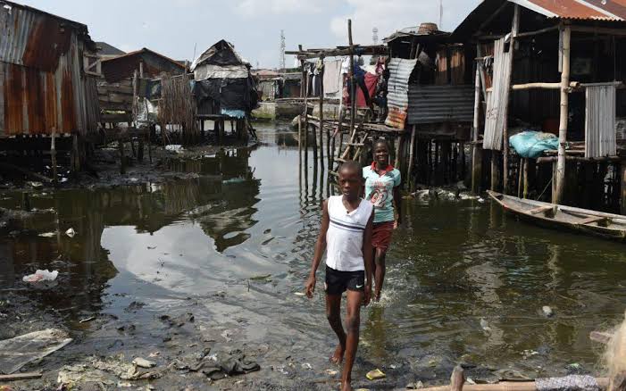 Slum, homeless, children, Lagos dump