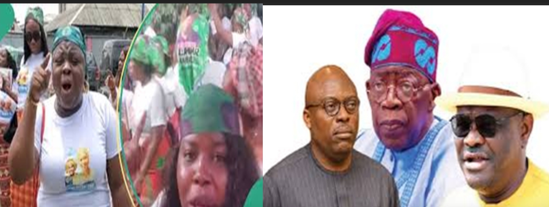 Fubara, Wike, Tinubu and protesting women in River