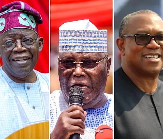 Peter Obi, Atiku and Tinubu