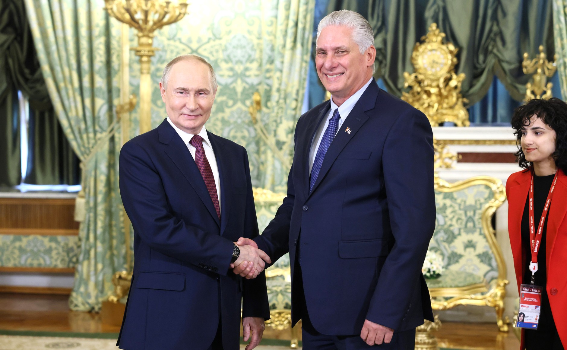 President Miguel Díaz-Canel Bermúdez and Russia's Vladimir Putin, May 8th, 2025, Moscow