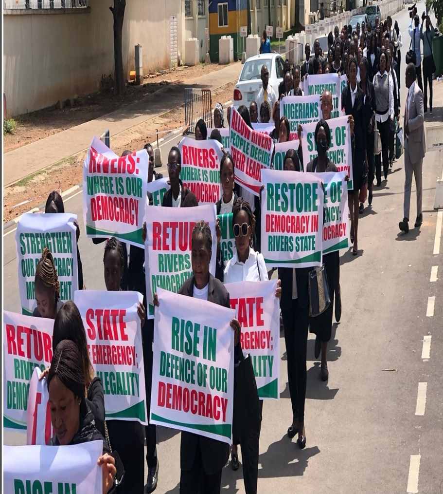 Protest in Rivers State over Fubara’s removal