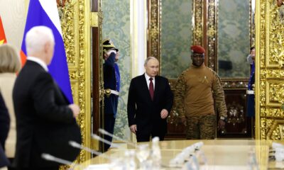 Russian President Vladimir Putin with Captain Ibrahim Traoré, May 10, 2025