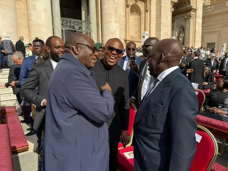 Tinubu and Peter Obi in Rome