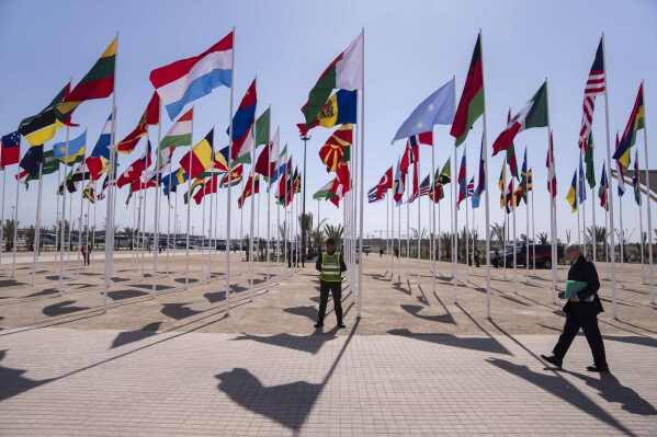 Africa map in flag