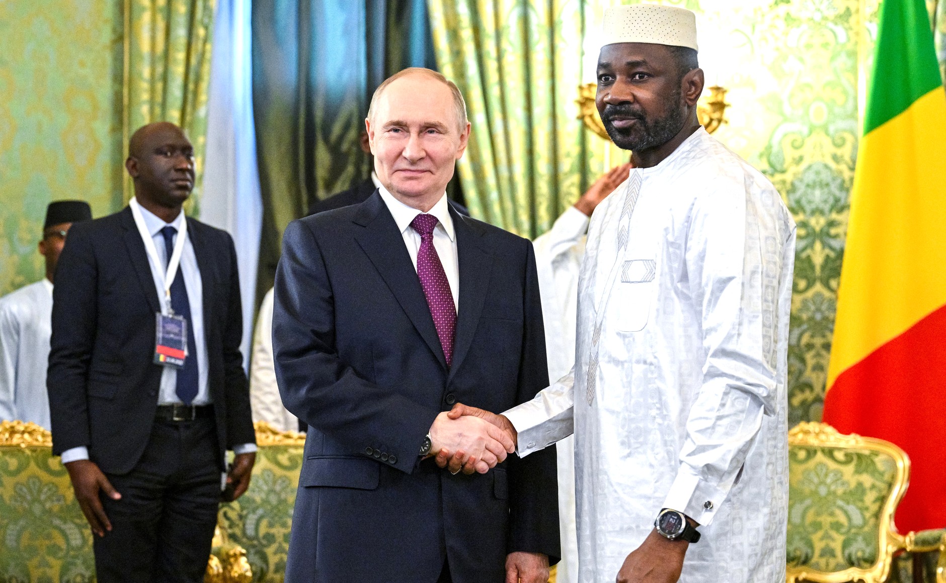 Interim President of Mali Assimi Goïta with Vladimir Putin, June 23, 2025