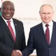 President Cyril Ramaphosa and Russia's Vladimir Putin