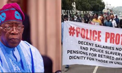 Tinubu and protesting Nigerian police
