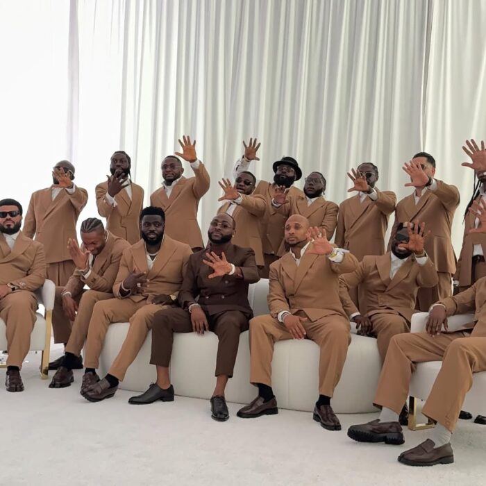 Davido, Groomsmen Dazzle in Suits at CHIVIDO 2025 White Wedding