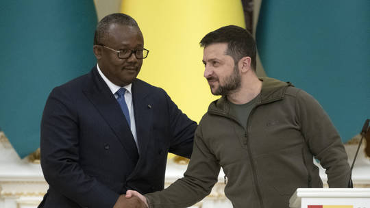 Sissoco Embalo and Vladimir Zelensky. Kiev, Ukraine.