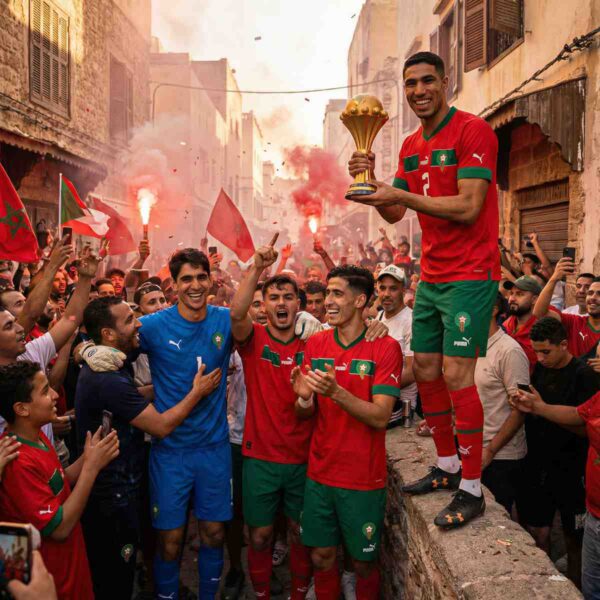 Morocco celebrate CAF AFCON decision Senegal