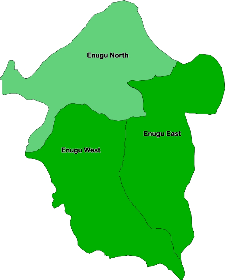 Map of Enugu State Senatorial Districts