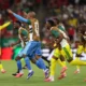 South African players celebrate South Korea defeat