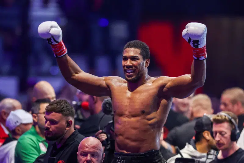 Britain’s boxer Anthony Joshua