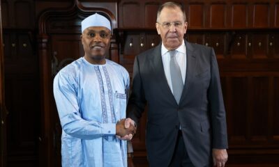 Foreign Minister, Sabre Abdoulaye, with Russian Minister, Sergey Lavrov, July 14, 2026 (1)