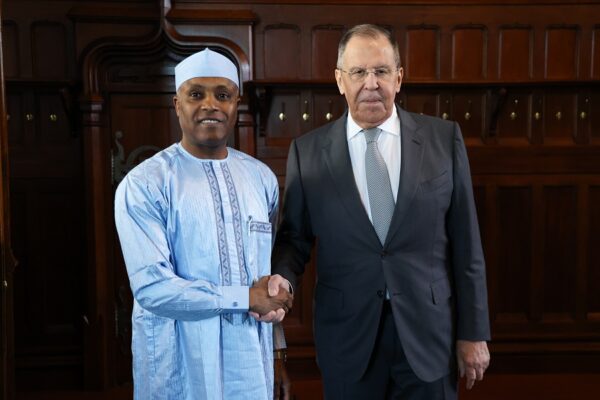 Foreign Minister, Sabre Abdoulaye, with Russian Minister, Sergey Lavrov, July 14, 2026 (1)