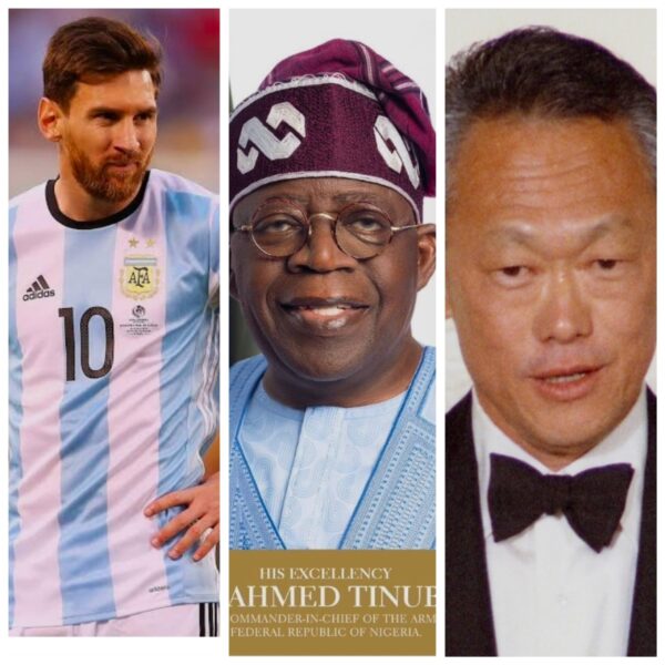 Messi, Tinubu and Lee Kuan Yew Pix