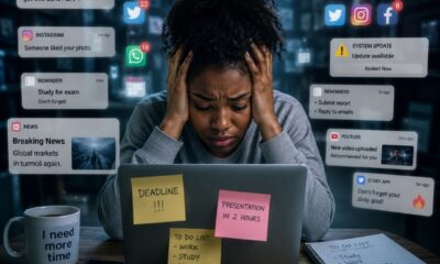 Technology, Social media, Work space, Woman