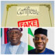 Fake credential - Tinubu and forgery