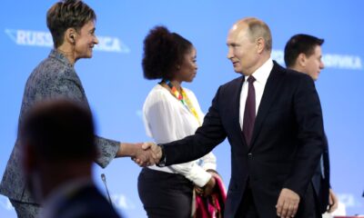 President Vladimir Putin with Professor Irina Abramova. October 2019.