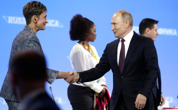 President Vladimir Putin with Professor Irina Abramova. October 2019.